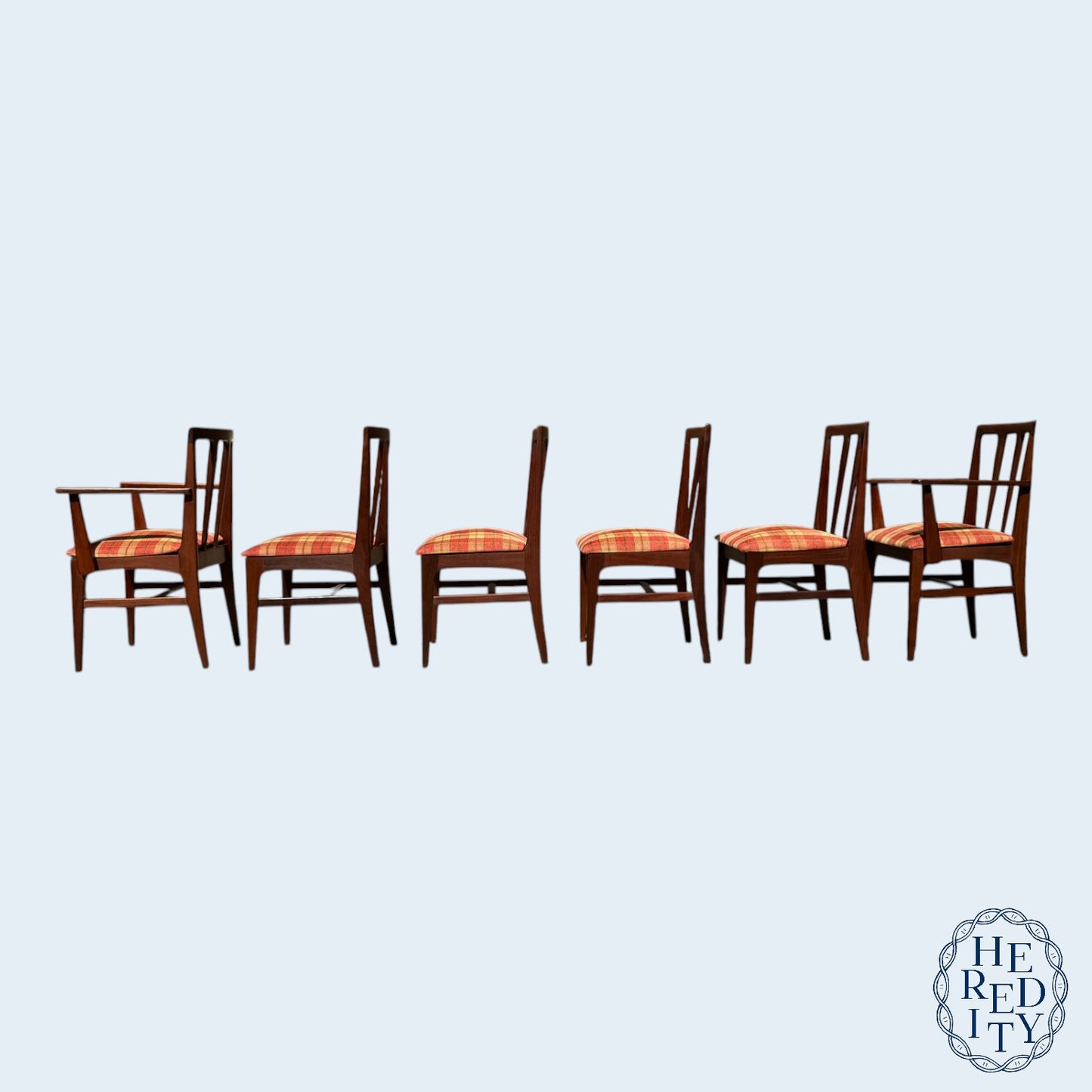 Set of Six British Mid-Century Afromosia Teak Volnay Dining Chairs by A. Younger LTD