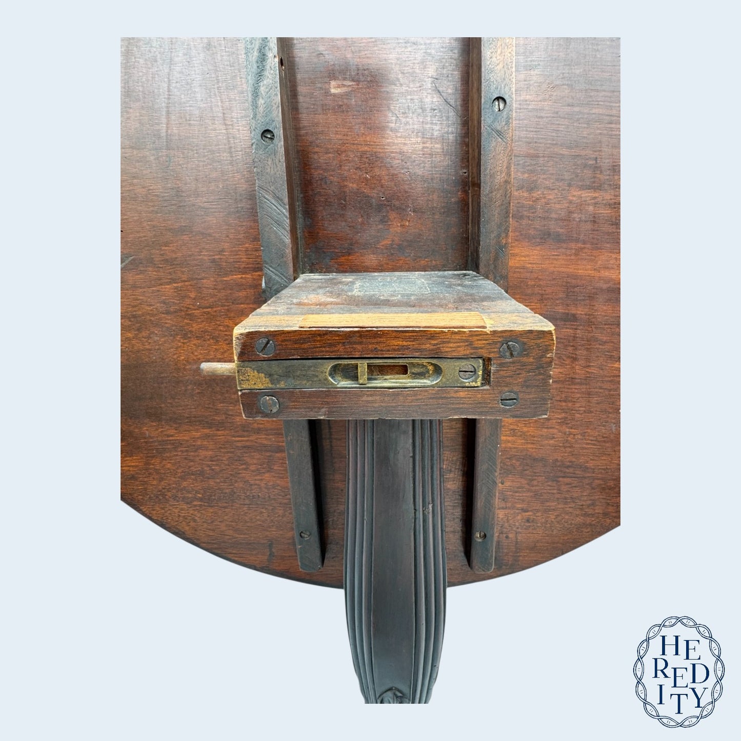 Antique British Carved Mahogany Georgian Tilt Top Tea Table