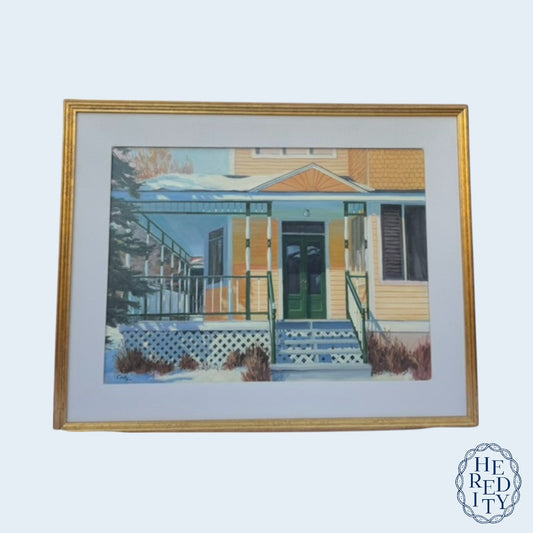 Framed Bruce Cody "Victorian Porch" Signed Original Oil on Canvas Painting