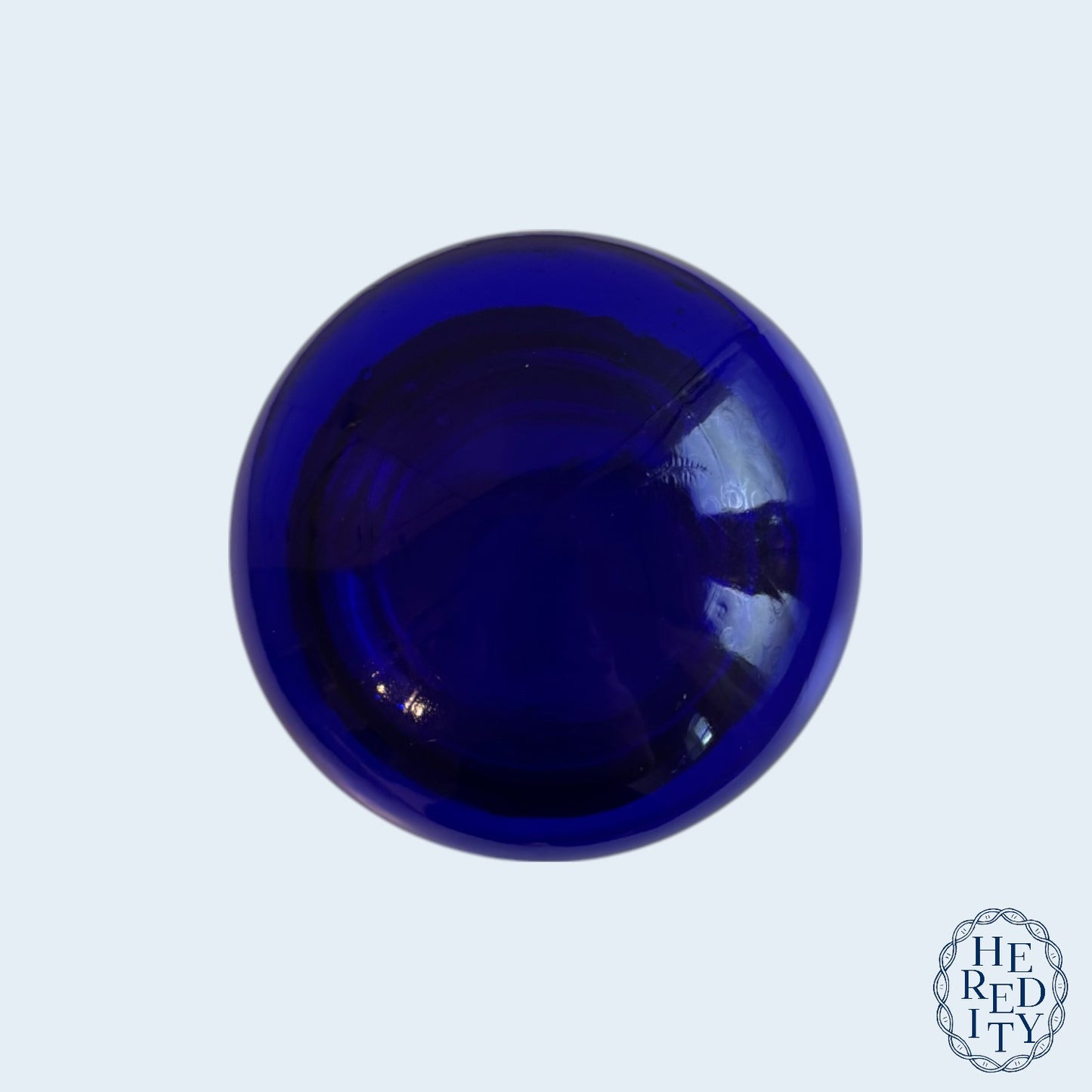 Vintage Belgian Cobalt Blue Apothecary Jar with Rounded Stopper
