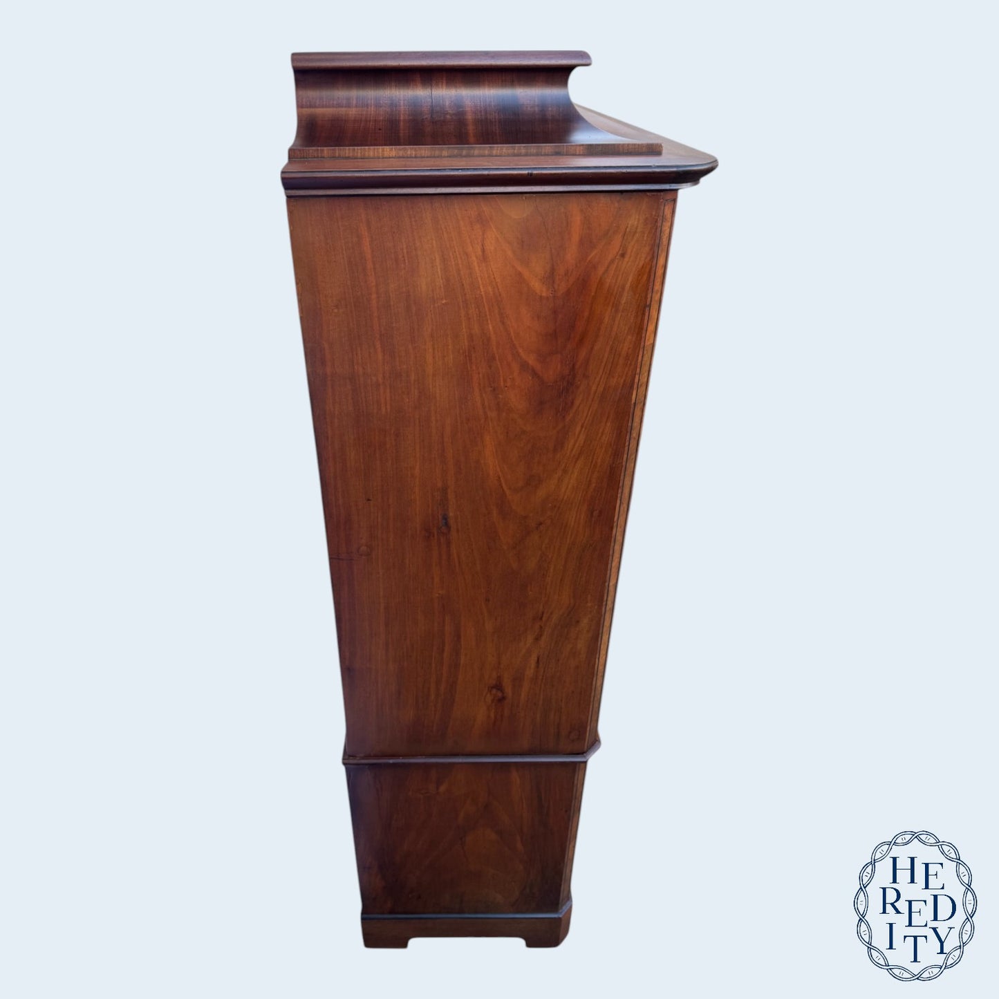 19th Century Danish Biedermeier Highboy (Semainier) Chest of Drawers