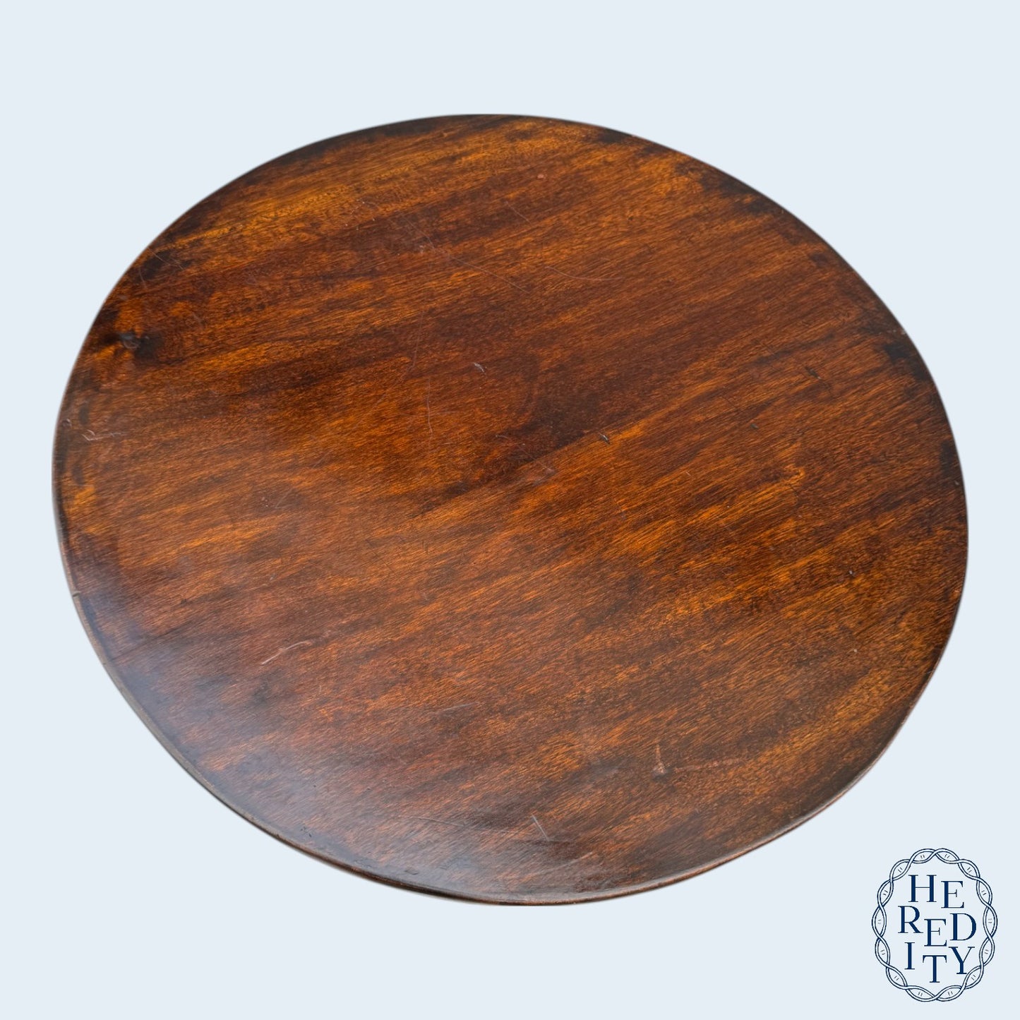 Antique British Carved Mahogany Georgian Tilt Top Tea Table