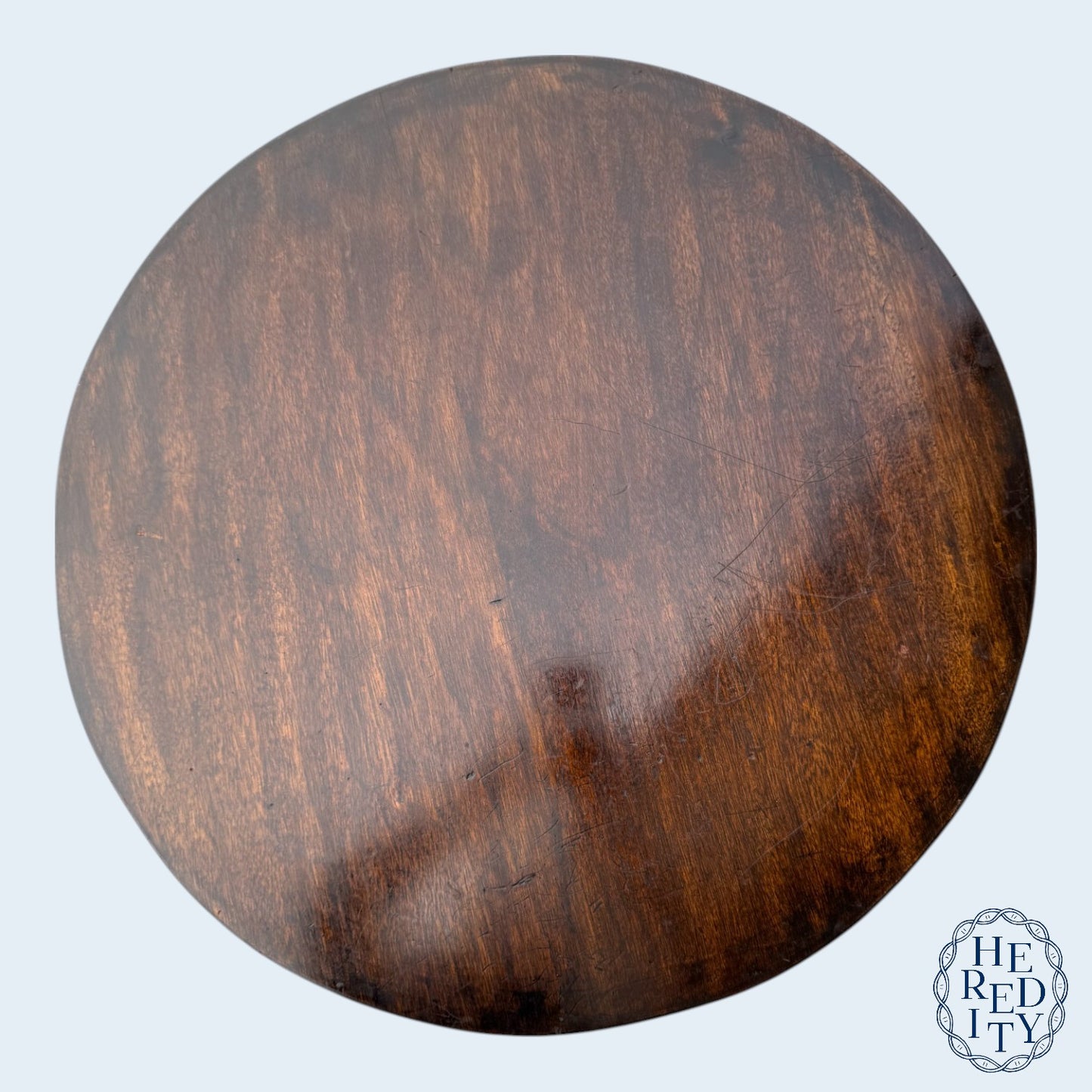 Antique British Carved Mahogany Georgian Tilt Top Tea Table