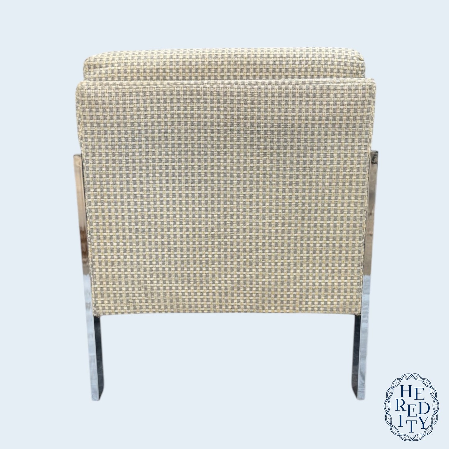 Chrome Milo Baughman Style Mid-Century Modern Lounge Chair by Rowe